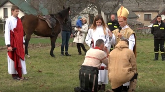 Teatr uliczny z okazji dnia św. Marcina
