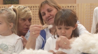 Szkubanie pierza w Tworkowie