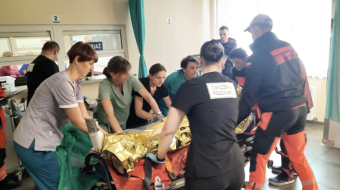 Służby na ćwiczeniach w szpitalu