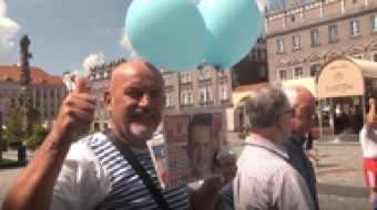 Agitacja na raciborskim Rynku