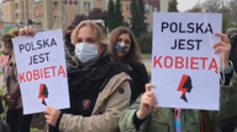 "Piekło kobiet" protest na raciborskim rynku