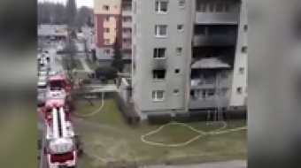 Pożar w bloku na Słowackiego