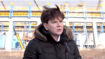 Premier na budowie bloku RAFAKO